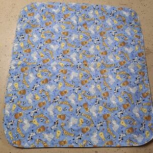 Flannel Animal Print 43x39 Handmade Blanket.